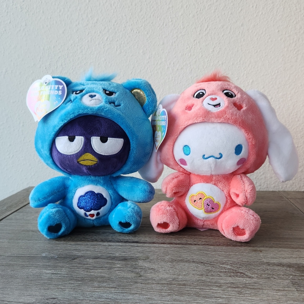 Hello Kitty x Carebears Cinnamon Roll Batz Maru NWT